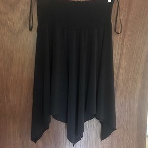 NWT Cache Handkerchief Hem Black Skirt MEDIUM